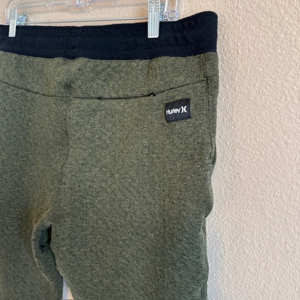 Hurley Men's Hollowknit Slim Fit Jogger Pants LG Green Black AJ2223‎ - Picture 5 of 8